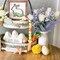 Artificial Flowers 9PCS Purple Lavender Tulip Bouquet Faux Silk Baby’s Breath Floral Arrangement Summer Wedding Home Table Centerpiece Decor